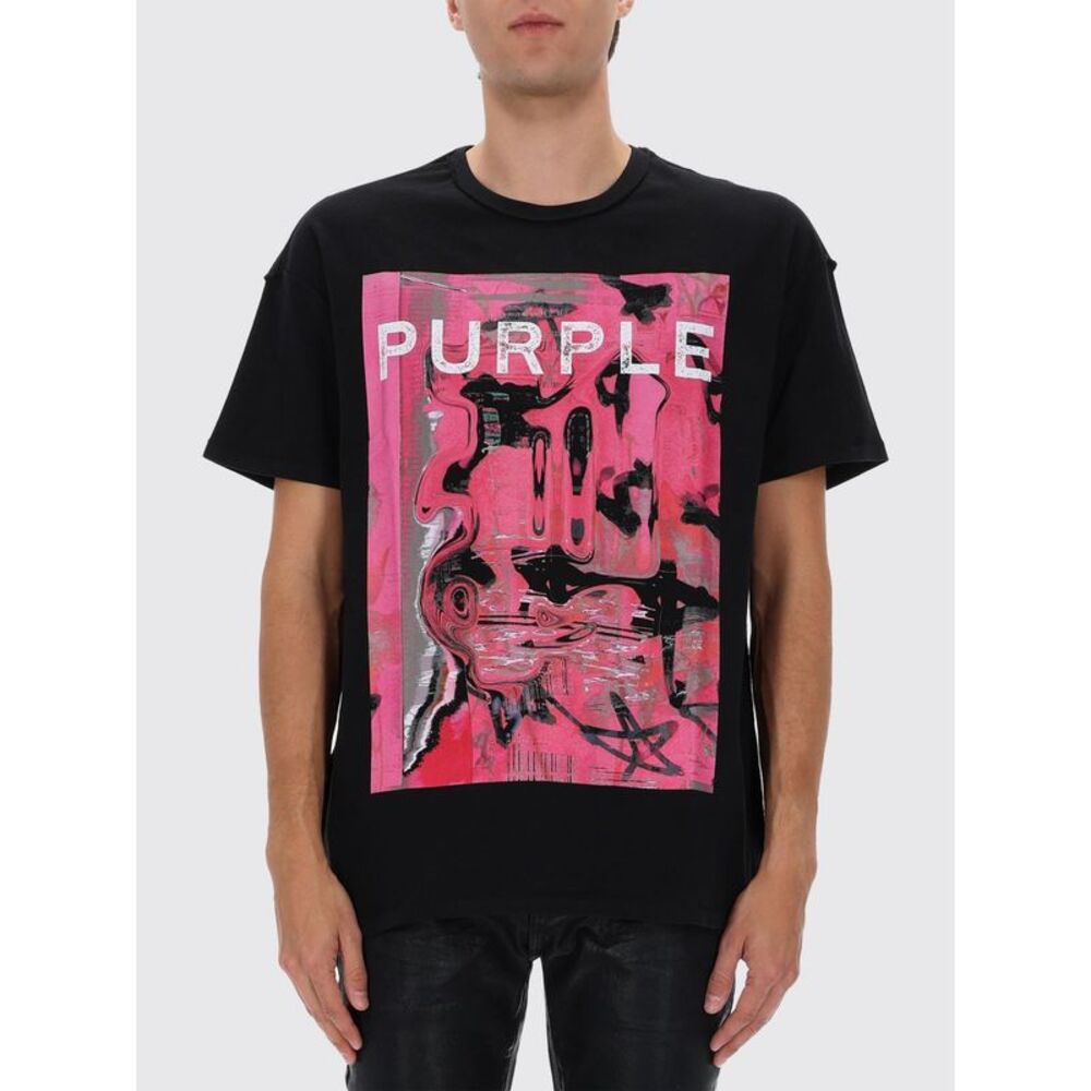Purple T-Shirt Men Black